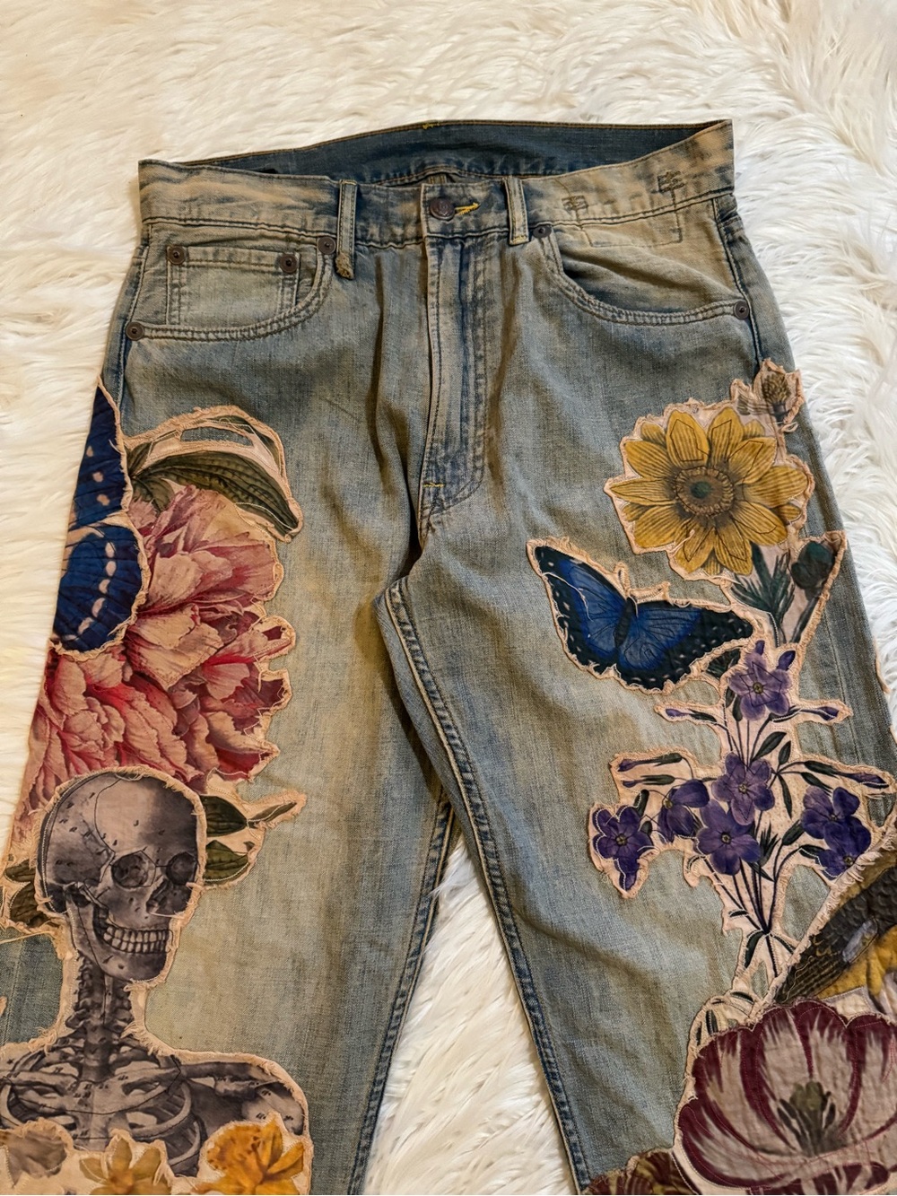 R13 Articulated Knee Cropped Denim Jeans 26 - Picture 4 of 11